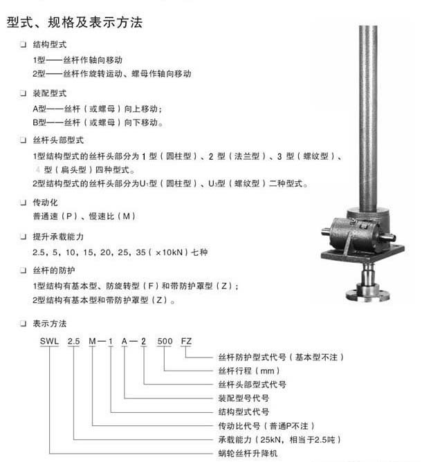 <strong>SWL丝杆升降机</strong>